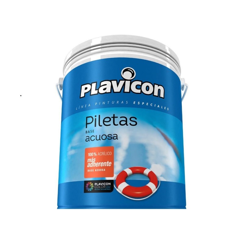 Pintura Base Acuosa L Plavicon Azul Caribe Para Pileta De Hormigon