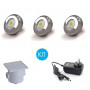 Kit Luces P/ Pileta, 3 Power Led 6w Blanca + fuente