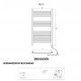 Toallero electrico Curvo Blanco "HELICAL115 Electric" con termostato 115CM X 44CM